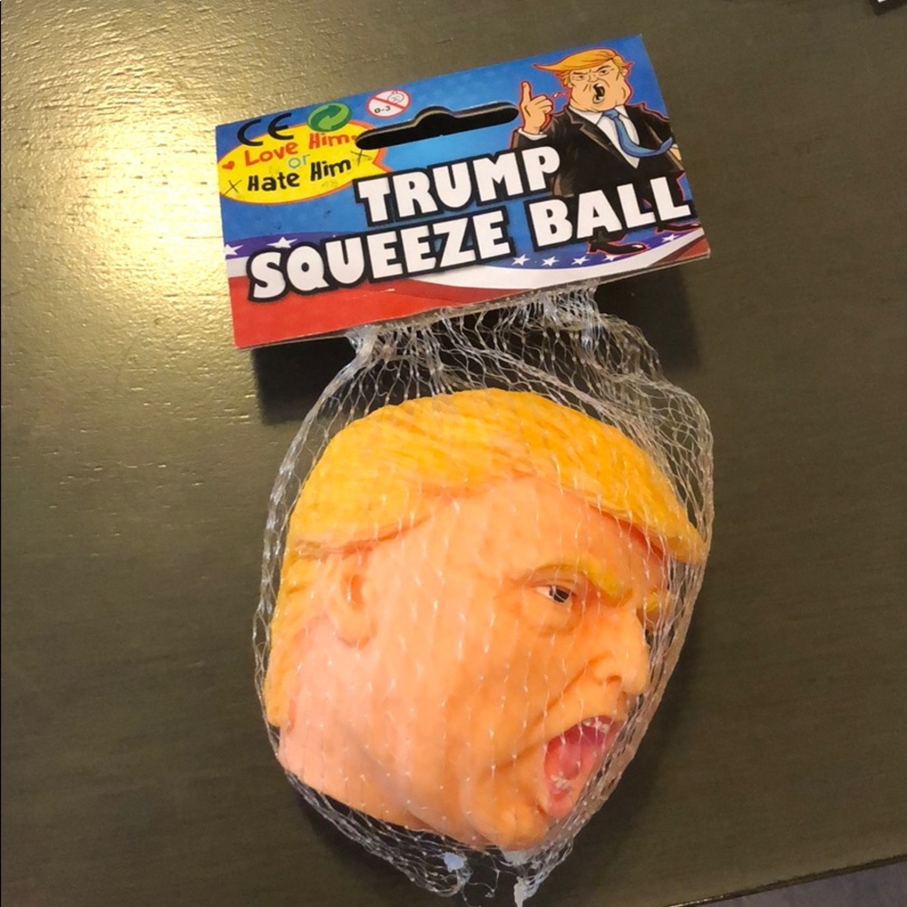 Trump squeeze head/ball